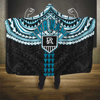 Personalized Port Adelaide Power Hooded Blanket Polynesian Tribal Pattern Heritage Football