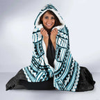 Personalized Port Adelaide Power Hooded Blanket Polynesian Tribal Pattern Heritage Football