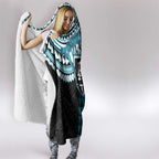 Personalized Port Adelaide Power Hooded Blanket Polynesian Tribal Pattern Heritage Football