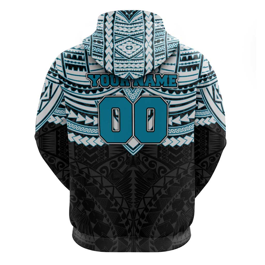 Personalized Port Adelaide Power Hoodie Polynesian Tribal Pattern Heritage Football