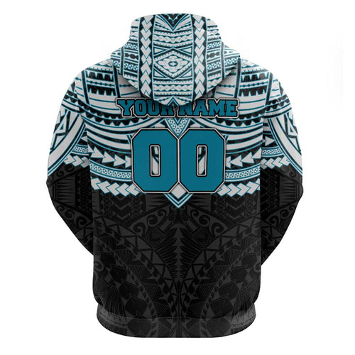 Personalized Port Adelaide Power Hoodie Polynesian Tribal Pattern Heritage Football