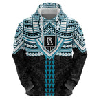 Personalized Port Adelaide Power Hoodie Polynesian Tribal Pattern Heritage Football