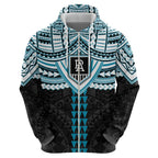Personalized Port Adelaide Power Hoodie Polynesian Tribal Pattern Heritage Football