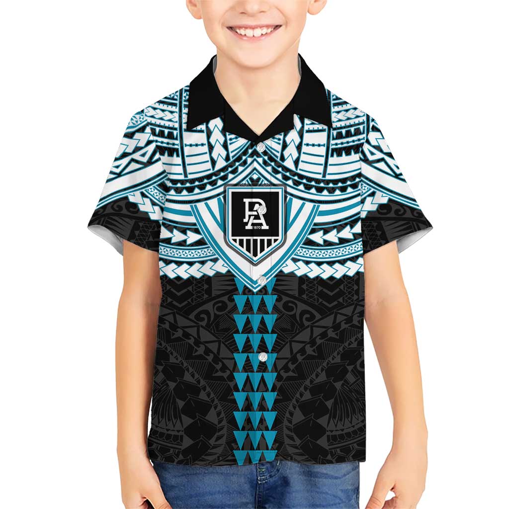 Personalized Port Adelaide Power Kid Hawaiian Shirt Polynesian Tribal Pattern Heritage Football