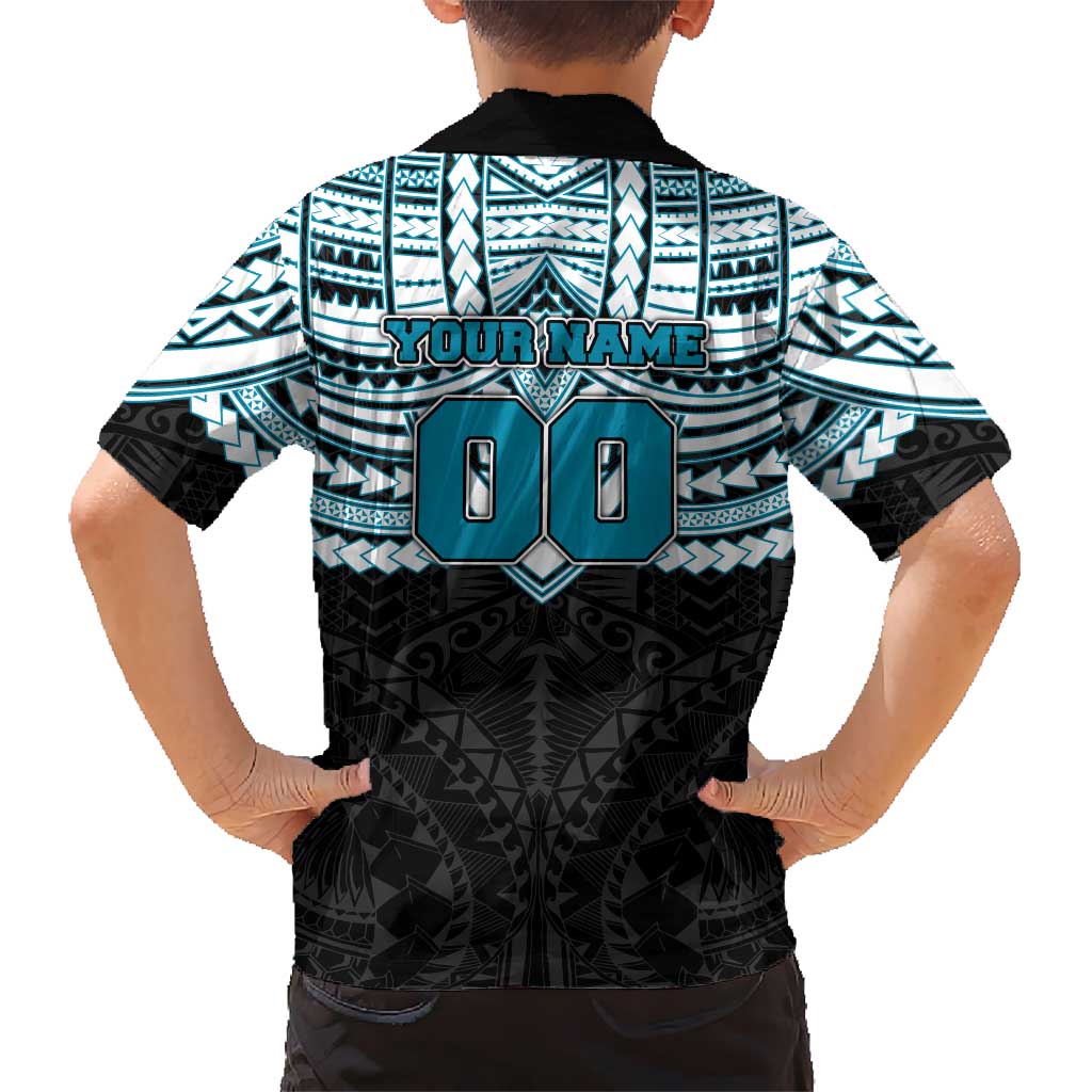 Personalized Port Adelaide Power Kid Hawaiian Shirt Polynesian Tribal Pattern Heritage Football