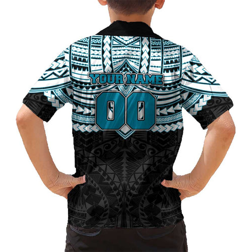 Personalized Port Adelaide Power Kid Hawaiian Shirt Polynesian Tribal Pattern Heritage Football
