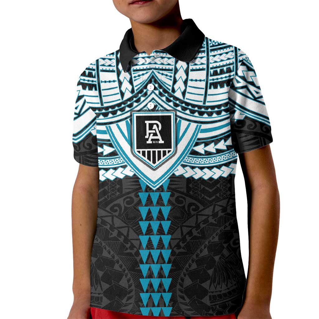 Personalized Port Adelaide Power Kid Polo Shirt Polynesian Tribal Pattern Heritage Football