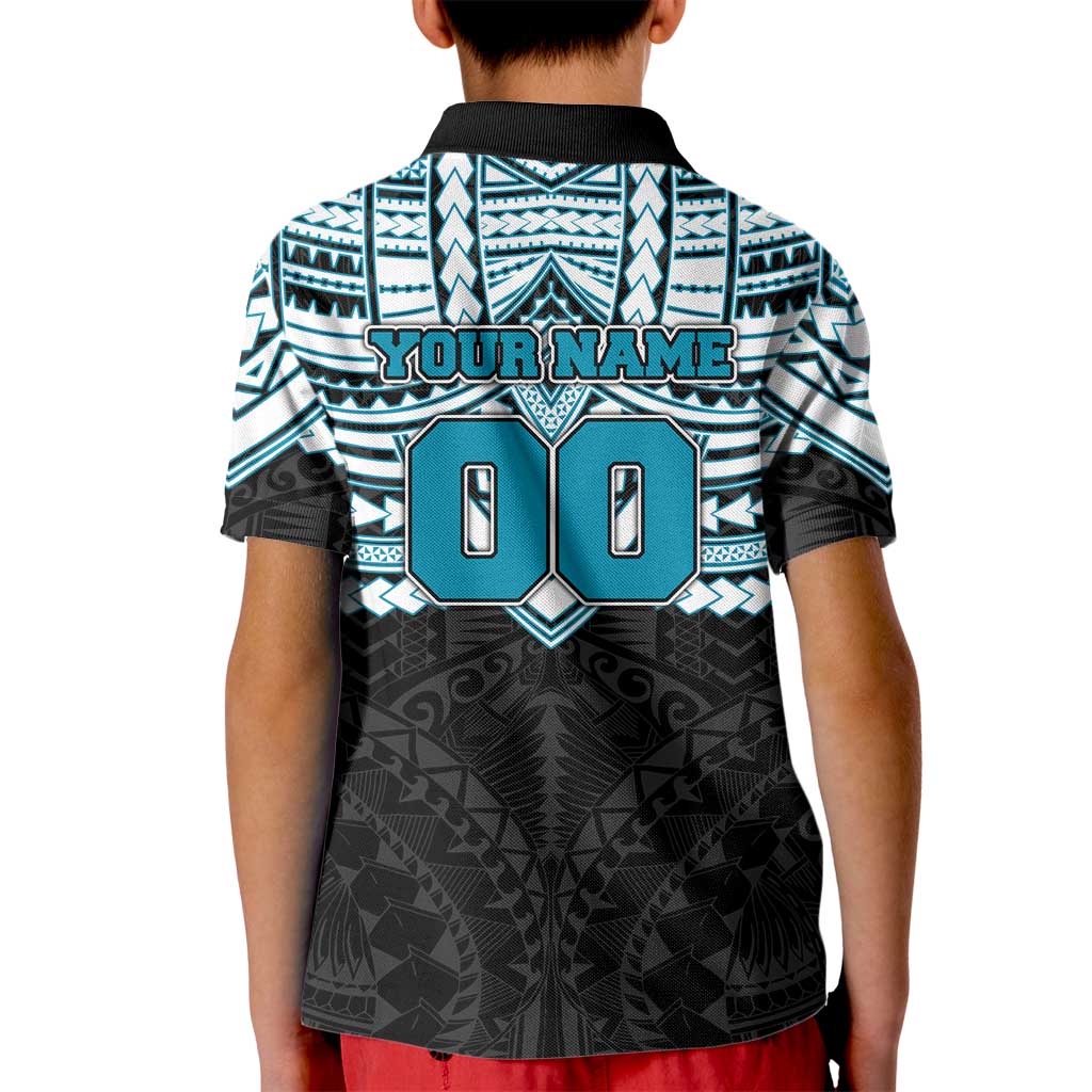 Personalized Port Adelaide Power Kid Polo Shirt Polynesian Tribal Pattern Heritage Football