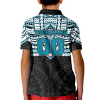 Personalized Port Adelaide Power Kid Polo Shirt Polynesian Tribal Pattern Heritage Football