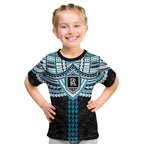 Personalized Port Adelaide Power Kid T Shirt Polynesian Tribal Pattern Heritage Football