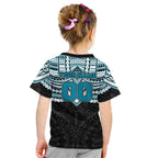 Personalized Port Adelaide Power Kid T Shirt Polynesian Tribal Pattern Heritage Football