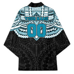Personalized Port Adelaide Power Kimono Polynesian Tribal Pattern Heritage Football