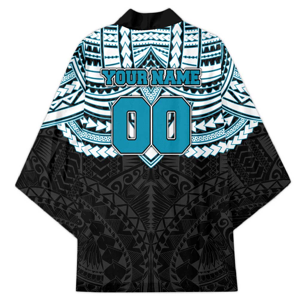 Personalized Port Adelaide Power Kimono Polynesian Tribal Pattern Heritage Football