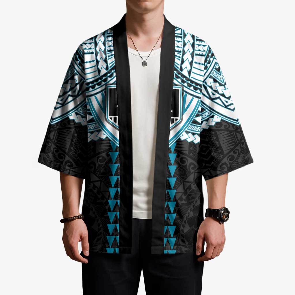 Personalized Port Adelaide Power Kimono Polynesian Tribal Pattern Heritage Football