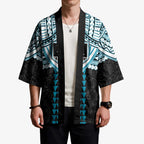 Personalized Port Adelaide Power Kimono Polynesian Tribal Pattern Heritage Football