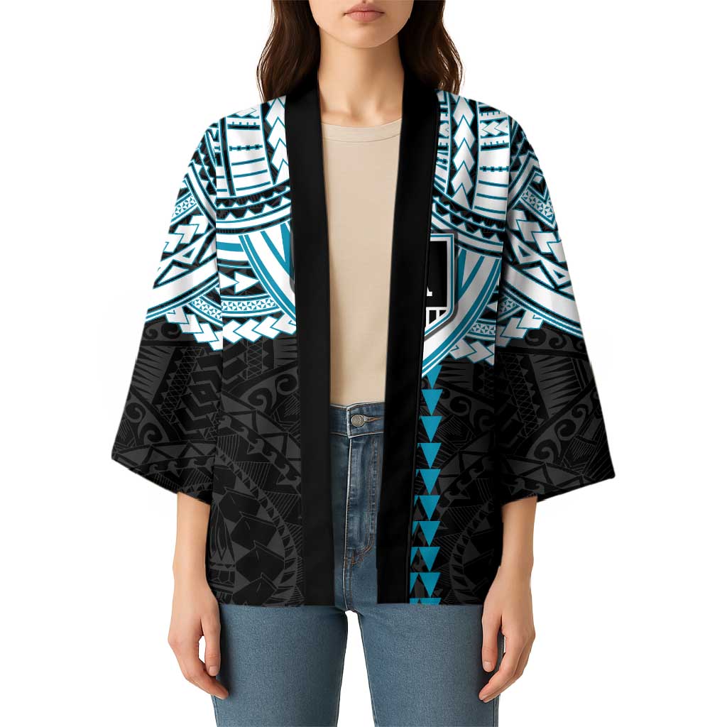 Personalized Port Adelaide Power Kimono Polynesian Tribal Pattern Heritage Football