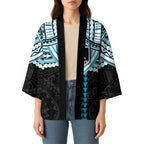 Personalized Port Adelaide Power Kimono Polynesian Tribal Pattern Heritage Football