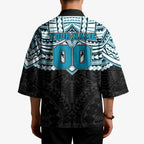 Personalized Port Adelaide Power Kimono Polynesian Tribal Pattern Heritage Football