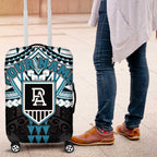 Personalized Port Adelaide Power Luggage Cover Polynesian Tribal Pattern Heritage Football