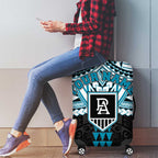 Personalized Port Adelaide Power Luggage Cover Polynesian Tribal Pattern Heritage Football