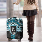 Personalized Port Adelaide Power Luggage Cover Polynesian Tribal Pattern Heritage Football
