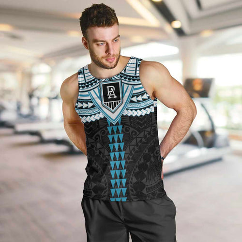Personalized Port Adelaide Power Men Tank Top Polynesian Tribal Pattern Heritage Football