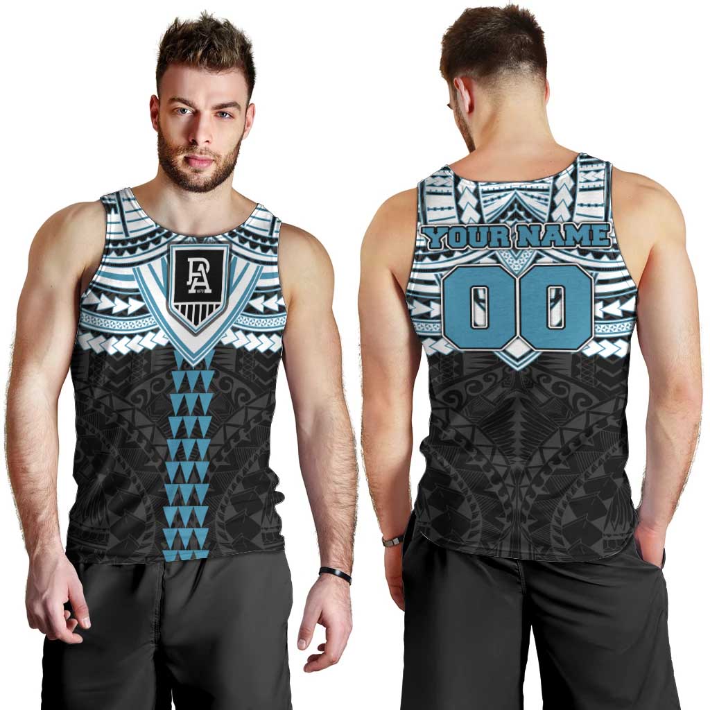 Personalized Port Adelaide Power Men Tank Top Polynesian Tribal Pattern Heritage Football