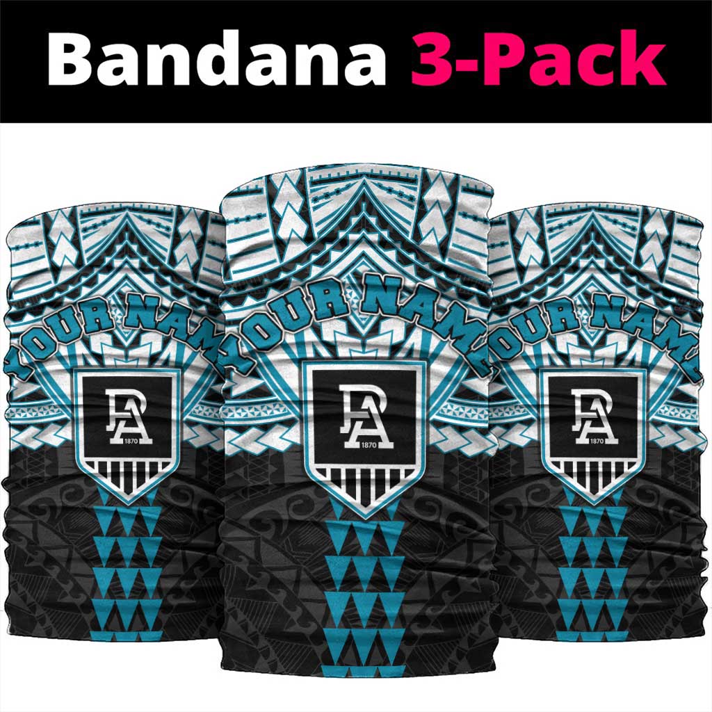 Personalized Port Adelaide Power Neck Gaiter Polynesian Tribal Pattern Heritage Football
