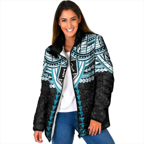 Personalized Port Adelaide Power Padded Jacket Polynesian Tribal Pattern Heritage Football