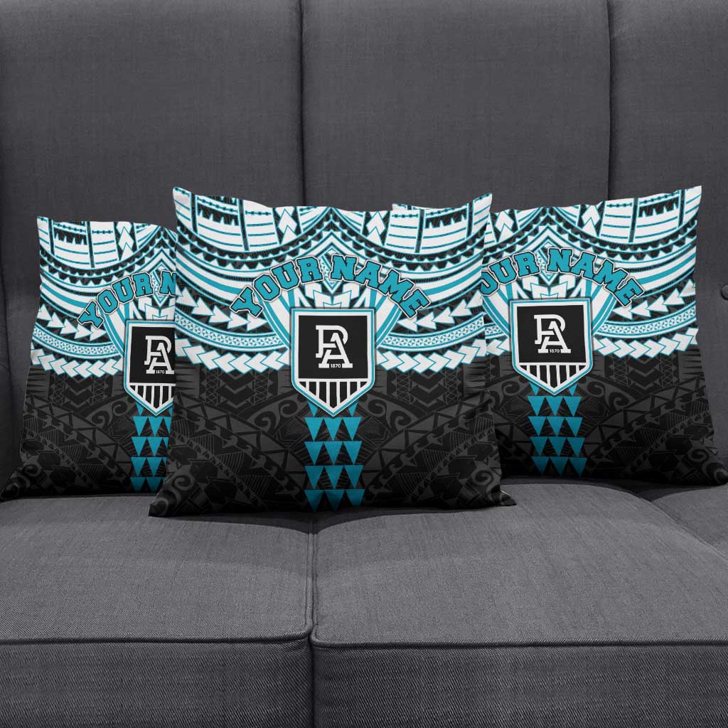 Personalized Port Adelaide Power Pillow Cover Polynesian Tribal Pattern Heritage Football