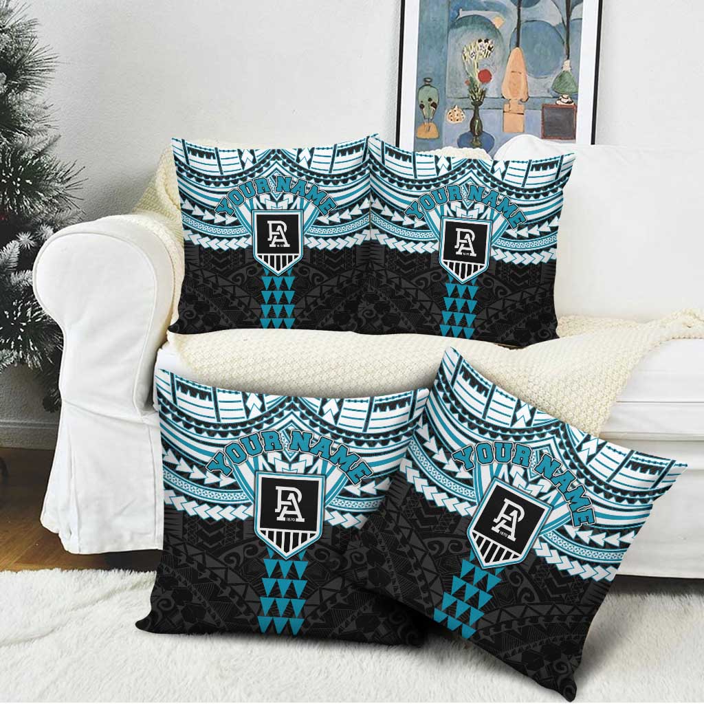 Personalized Port Adelaide Power Pillow Cover Polynesian Tribal Pattern Heritage Football