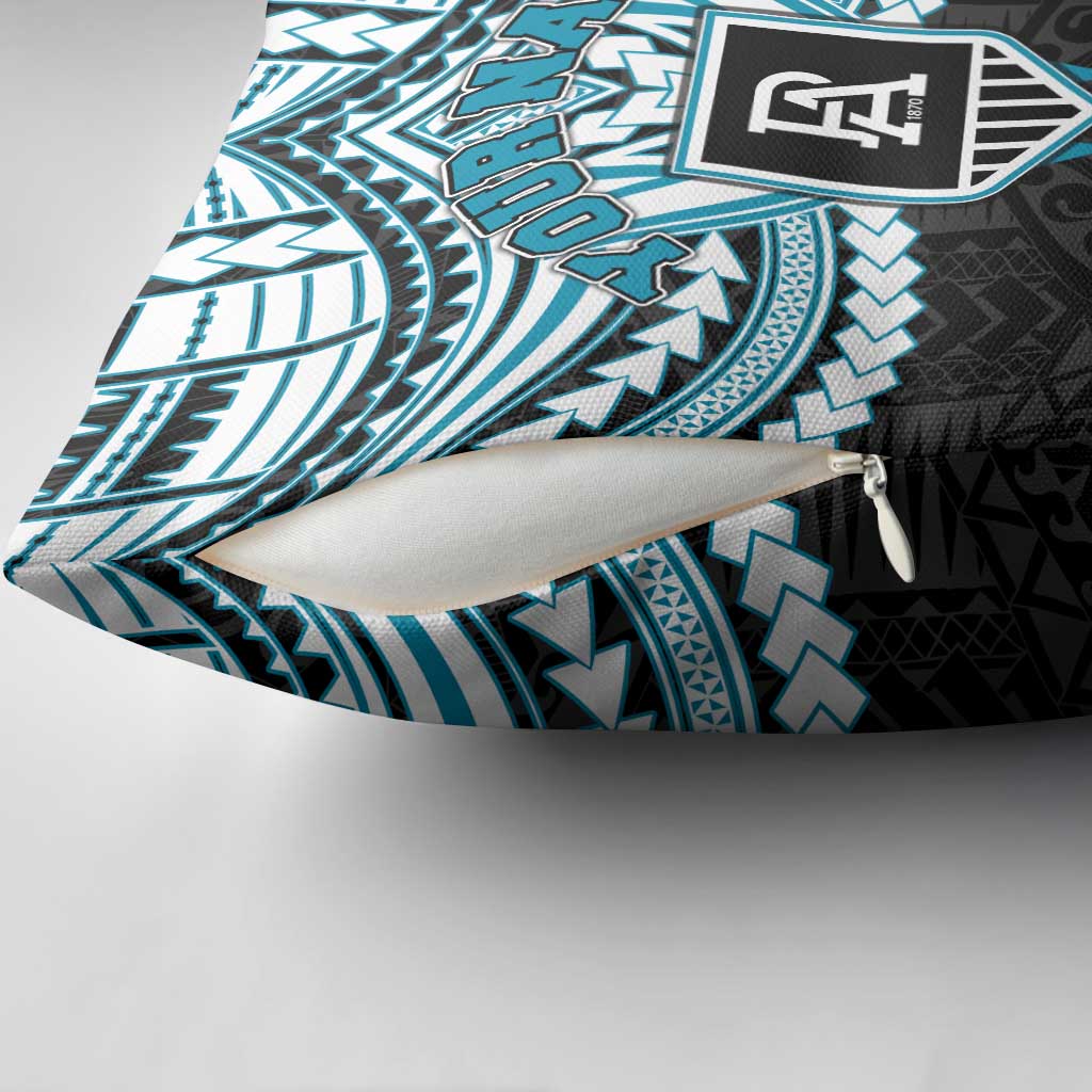 Personalized Port Adelaide Power Pillow Cover Polynesian Tribal Pattern Heritage Football