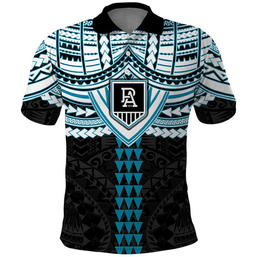 Personalized Port Adelaide Power Polo Shirt Polynesian Tribal Pattern Heritage Football