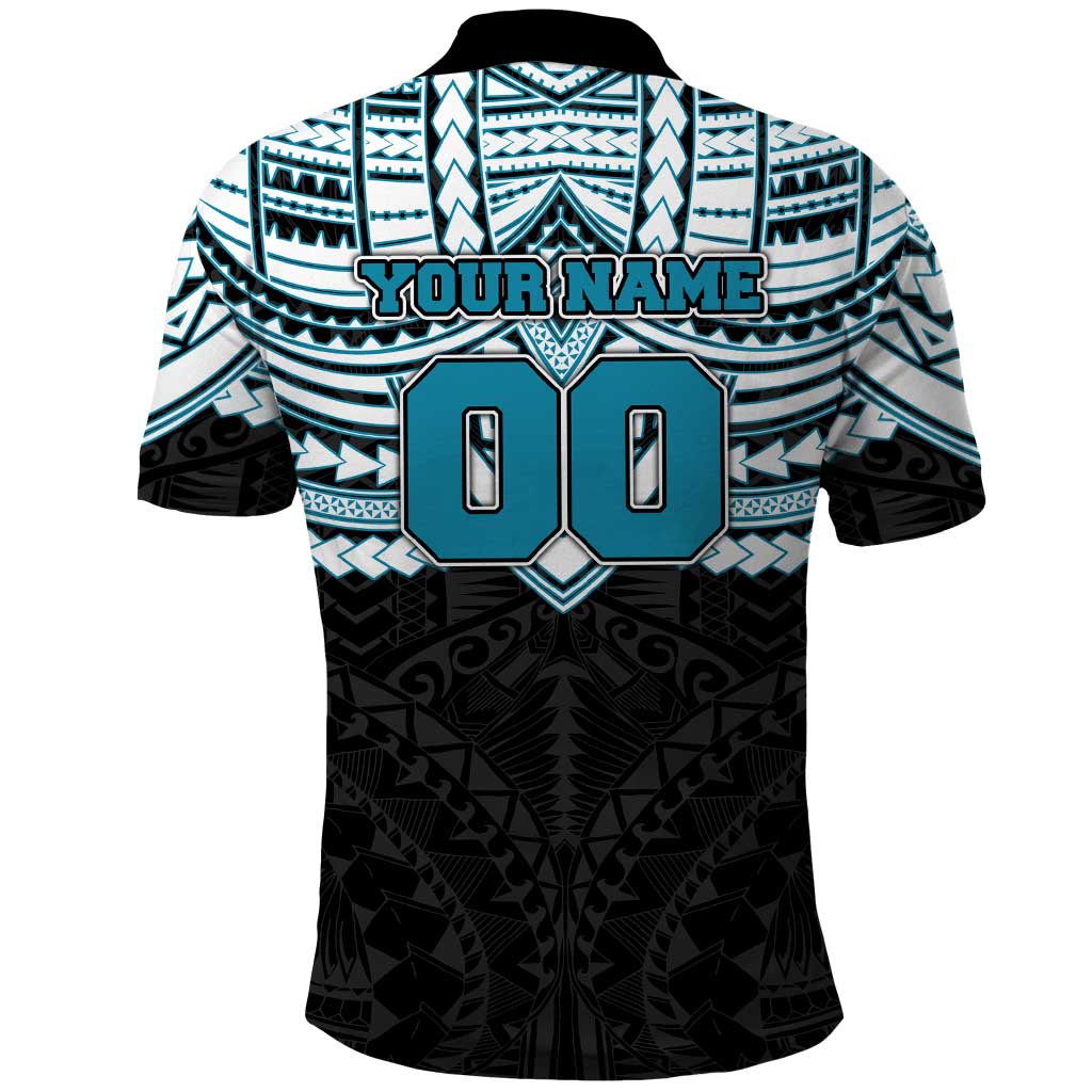 Personalized Port Adelaide Power Polo Shirt Polynesian Tribal Pattern Heritage Football
