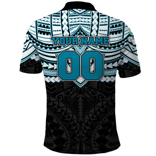 Personalized Port Adelaide Power Polo Shirt Polynesian Tribal Pattern Heritage Football
