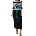 Personalized Port Adelaide Power Puletasi Polynesian Tribal Pattern Heritage Football