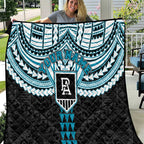 Personalized Port Adelaide Power Quilt Polynesian Tribal Pattern Heritage Football