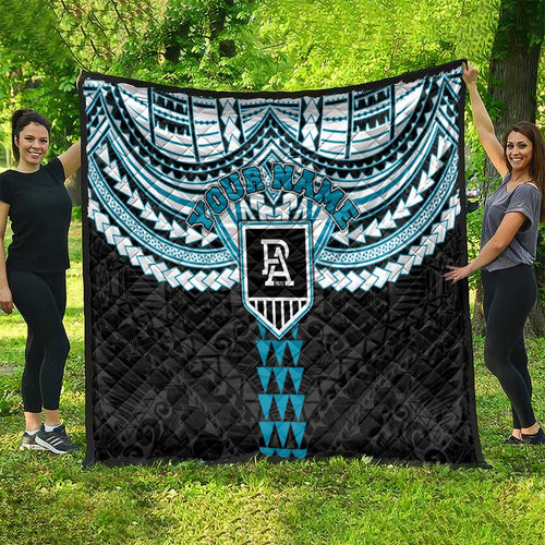 Personalized Port Adelaide Power Quilt Polynesian Tribal Pattern Heritage Football