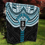Personalized Port Adelaide Power Quilt Polynesian Tribal Pattern Heritage Football