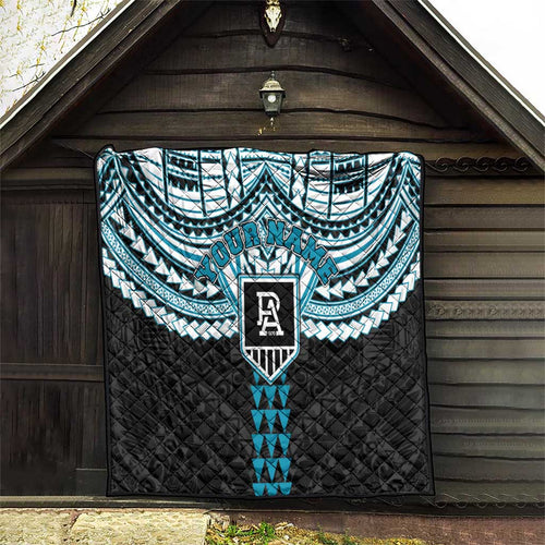 Personalized Port Adelaide Power Quilt Polynesian Tribal Pattern Heritage Football