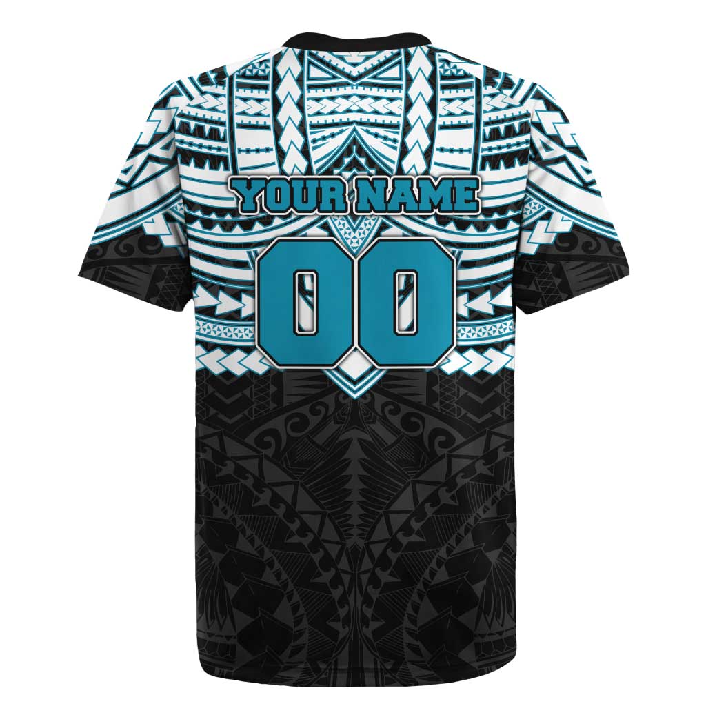 Personalized Port Adelaide Power Rugby Jersey Polynesian Tribal Pattern Heritage Football
