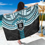 Personalized Port Adelaide Power Sarong Polynesian Tribal Pattern Heritage Football