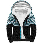 Personalized Port Adelaide Power Sherpa Hoodie Polynesian Tribal Pattern Heritage Football