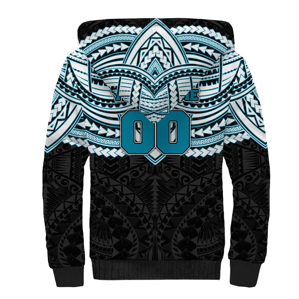 Personalized Port Adelaide Power Sherpa Hoodie Polynesian Tribal Pattern Heritage Football