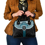 Personalized Port Adelaide Power Shoulder Handbag Polynesian Tribal Pattern Heritage Football