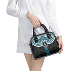 Personalized Port Adelaide Power Shoulder Handbag Polynesian Tribal Pattern Heritage Football