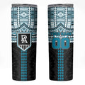Personalized Port Adelaide Power Skinny Tumbler Polynesian Tribal Pattern Heritage Football