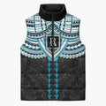 Personalized Port Adelaide Power Sleeveless Puffer Jacket Polynesian Tribal Pattern Heritage Football