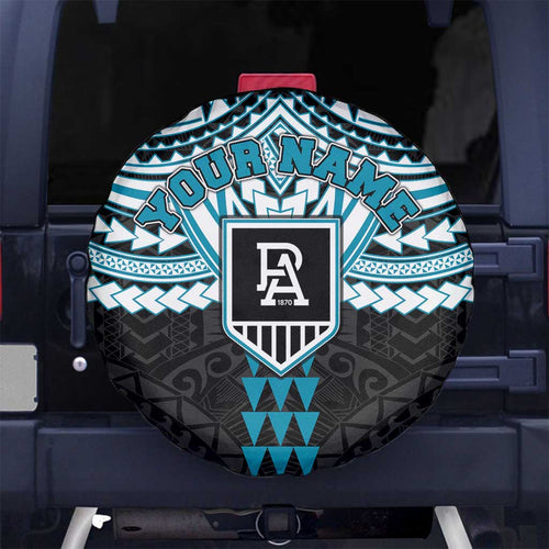 Personalized Port Adelaide Power Spare Tire Cover Polynesian Tribal Pattern Heritage Football