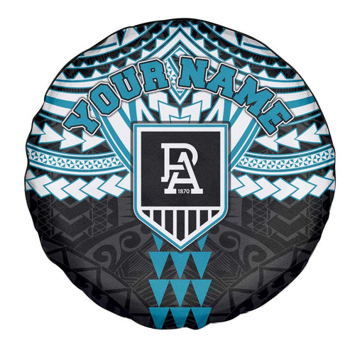 Personalized Port Adelaide Power Spare Tire Cover Polynesian Tribal Pattern Heritage Football